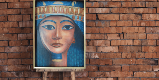 Schilderij egyptische kop