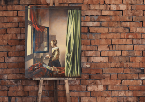 Schilderij brief lezend meisje vermeer