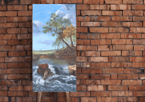 Schilderij waterval van jacob ruisdael